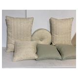 6 COORDINATING THROW PILLOWS