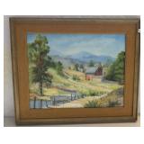 22X28 FRAMED ORIGINAL OIL ON CANVAS, SIGNED M