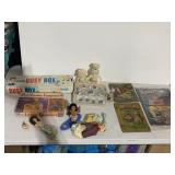 PILLSBURY TOYS, BUSY BOX, MADELINE TEA SET,