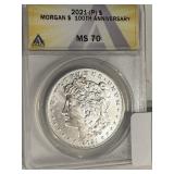 2021 - DOLLAR (P) MS 70 MORGAN 100 ANNIVERSARY