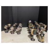 20 SILVERPLATE GLASSES