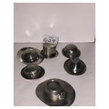 MINI PEWTER HATS