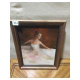 OIL ON CANVAS BY B. PATRITTON LADY IN DRESS 16.5