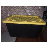 NEW BLACK AND YELLOW TOUGH STACKABLE AND LOCKABLE