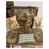 6 DECORATIVE CHICKEN/BIRD THEME THROW PILLOWS
