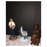 CARVED WOOD FIGURE, PHYSICIAN, FLORIDA THEROMETER