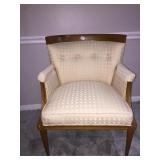 WOOD FRAME ARM CHAIR LIKE NEW CONDITION BUTTON
