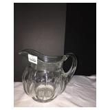 HEISEY APPLIED HANDLE WATER PITCHER