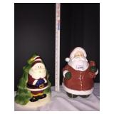 TWO HOLIDAY COOKIE JARS
