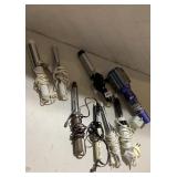 ASSORTED CURLING BRUSHES AND IRONS