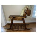 PINE ROCKING HORSE 25" H X 29" L