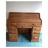 RIVERSIDE FURNITURE - OAK S ROLL TOP DESK 20" W X