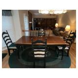 FARM TABLE 58" X 37" AND 1 18" LEAF - LIGHT