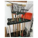 RAKES, ROLLERS, SHOVEL IN HOLDER