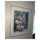 CHARLOTTE WATERCOLOR SIGNED LR 29" X 23"