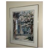 WATERCOLOR 29" X 23" -"THE BLUE DOOR ON RAINBOW