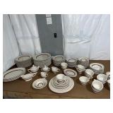 SHENANGO CHINA SERVICE FOR 8 -12 DINNER PLATES,