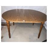 FORMICA TOP TABLE 36" ROUND W/ 12" LEAF WITH 2