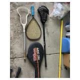LACROSS STICK, TENNIS RACKET, ETC.