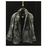 AZEN FUR COAT, 14" SHOULDER WIDTH