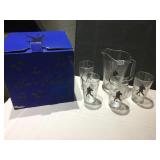 ELVIS PITCHER & 4 GLASSES, OB