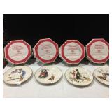 4 NORMAN ROCKWELL SEASON PLATES