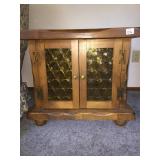 VINTAGE END STAND, 2 DOOR, 22 H X 24 SQUARE