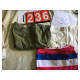 J. CREW, SHORTS 36, HOLLISTER SWIM TRUNKS 36
