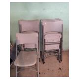 8 METAL & PLASTIC FOLDING CHAIRS