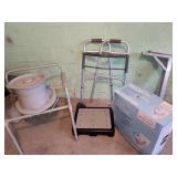 RAISED TOILET SEAT, POTTY CHAIR, WALKER