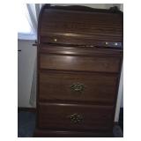 ROLL TOP DESK, 3 DRAWER, 45 H X 24 W X 21 D