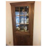 CORNER CHINA CABINET, 2 DOOR 73 H X 33 W,