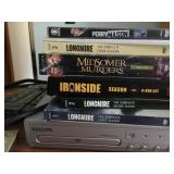 DVD PLAYER PHILLIPS, DVDS IRONSIDE, LONGMIRE,