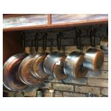 REVERE WARE COPPER BOTTOM POT AND PANS