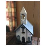 WOOD CHURCH BIRD HOUSE