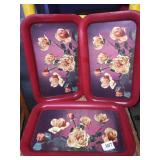 11 PAINTED VINTAGE TRAYS LIKE NEW