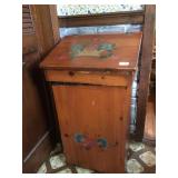 PINE HAND PAINTED STORAGE BIN 36" H X 27" W X 17"