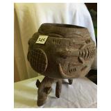 10" MADE FROM 1 PIECE OF WOOD SEE CHIPS ON BASE