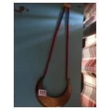 BEADED NECKLACE AND BRASS PLATE NECKLACE W/ RED