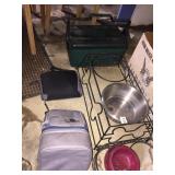 COLEMAN COOLER, DOG DISH HOLDER,