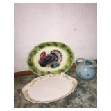 TURKEY PLATTER, USA PITCHER