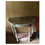 FLAT WALL WOOD TABLE 2 TIER 25" H X 24" W