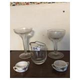 CURRIER AND IVES PLATES, BOWL, SALT/PEPPER, ETC.