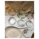 SALT & PEPPERS SETS, CREAMER, FLUTED CHAMPAGNES,