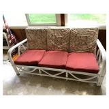 WHITE BENTWOOD PATIO SOFA, 64"