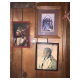 OIL ON WHITE PORCELAIN CHIEF ORIGINAL PAINTING