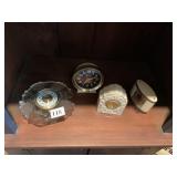 4 TABLETOP CLOCKS INCLUDING LENOX AND WESTCLOX