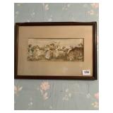 ANTIQUE PICTURE OF CHILDREN, SOME WATER DAMAGE