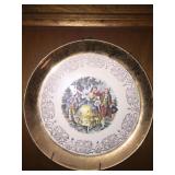 TWO COURTING SCENE 22K GOLD EDGE