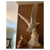 BRYSON MOLD EAGLE AND WOOD DECOY DUCK